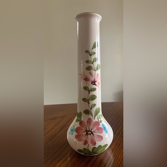 Vintage Hand-painted Vase FTD 1983 made in Portugal - Picture 1 of 11